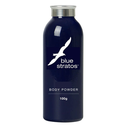 Blue Stratos Body Powder 100g Talc Free Fresh Scented Cornstarch Formula for Men