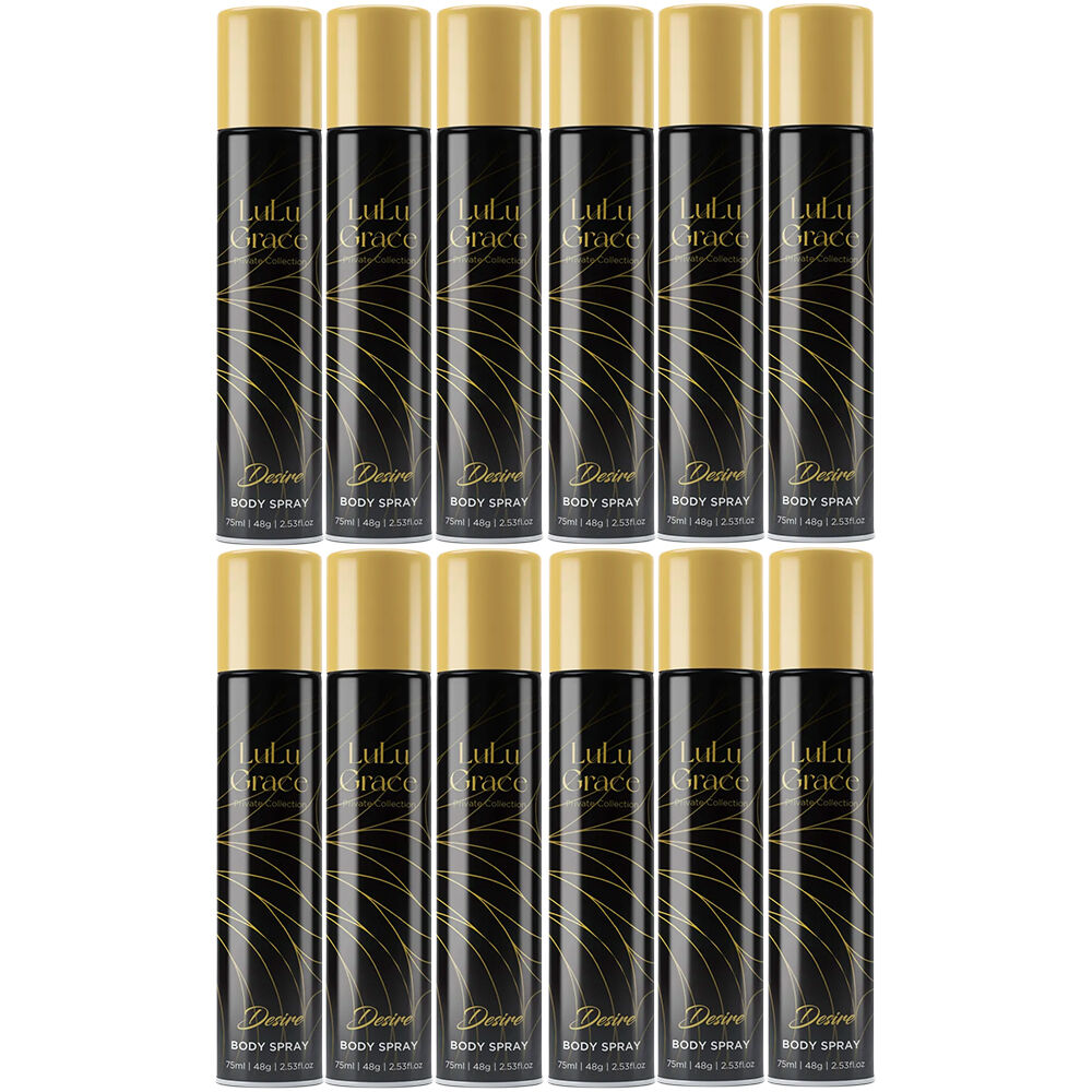 Lulu Grace Desire Body Spray 75ml 12 Packs Fragrance Set for Women