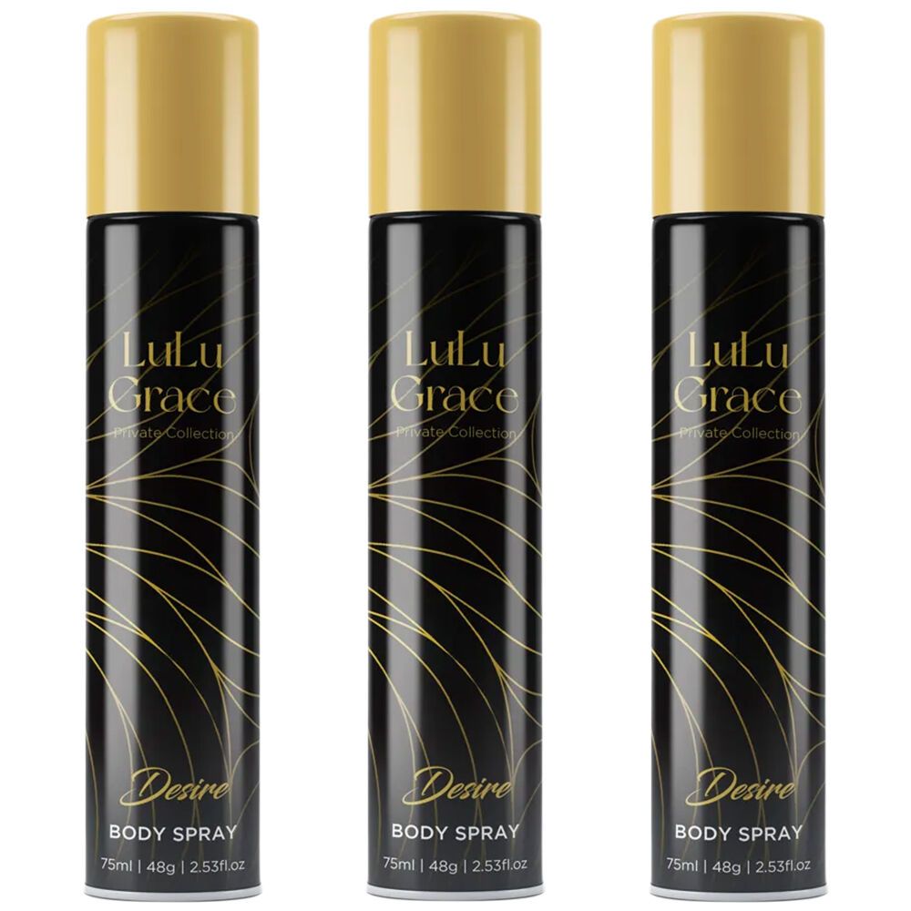 Lulu Grace Desire Body Spray Set 3 Packs 75ml Each