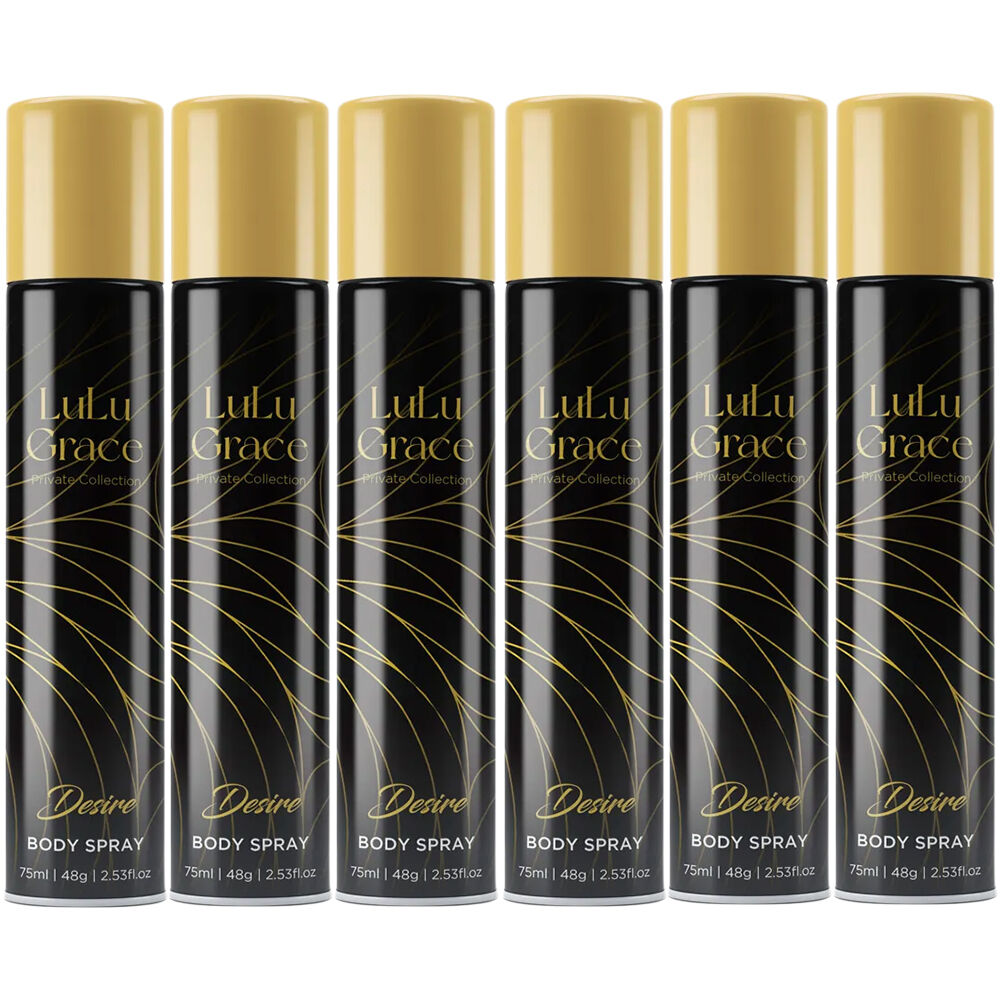 Lulu Grace Desire Body Spray Set 6 Packs 75ml Each