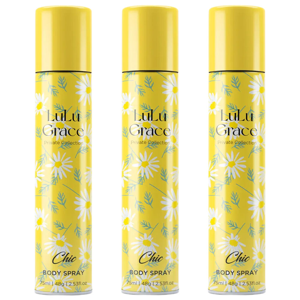 Lulu Grace Chic Body Spray Set 3 Packs 75ml Each