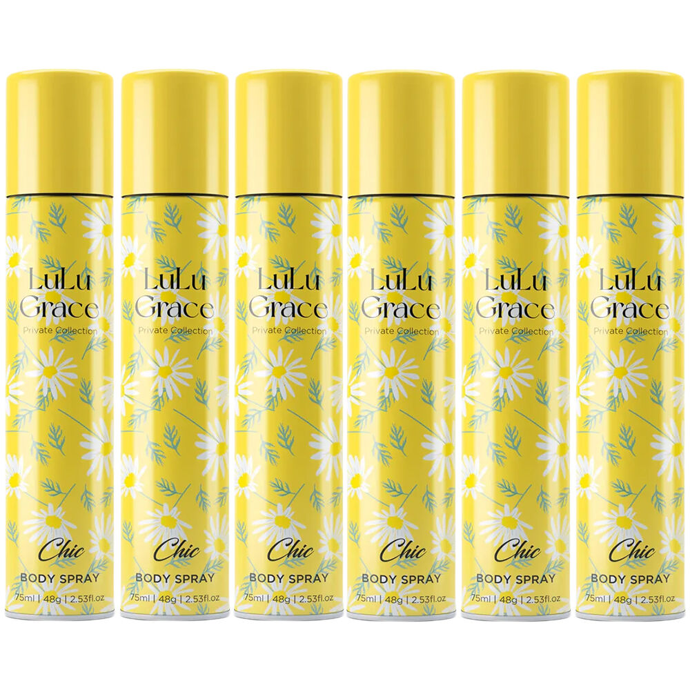 Lulu Grace Chic Body Spray Set 6 Packs 75ml Each