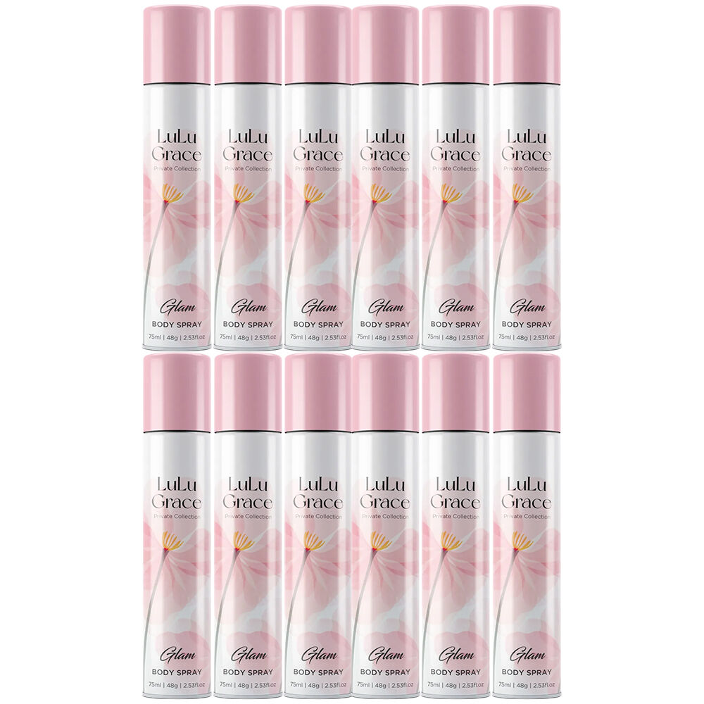 Lulu Grace Glam Body Spray 75ml 12 Packs Womens Fragrance Set