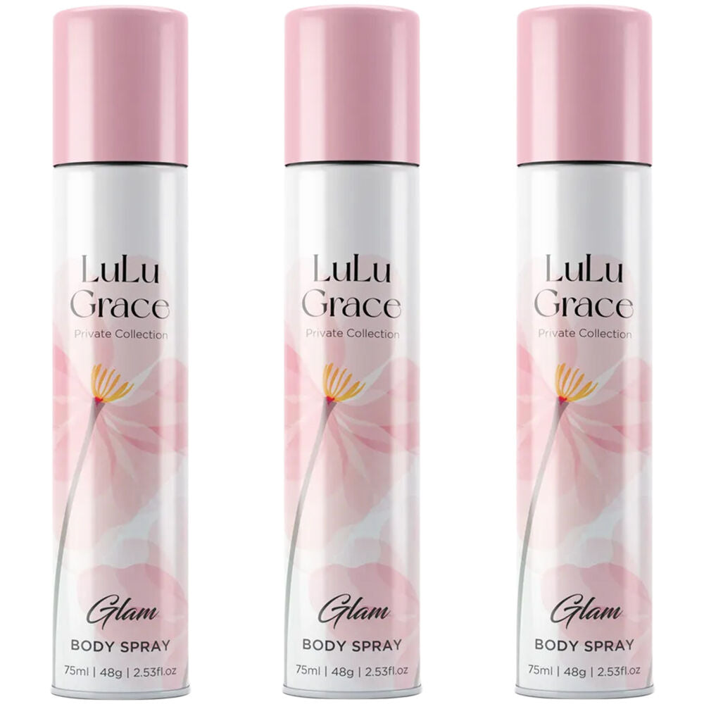 Lulu Grace Glam Body Spray Set 3 Packs 75ml Each
