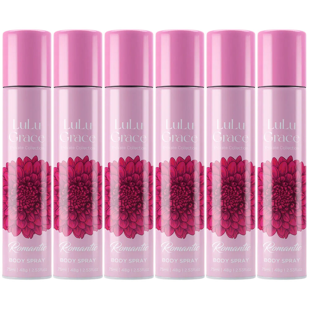 Lulu Grace Romantic Body Spray Set 6 Packs 75ml Each