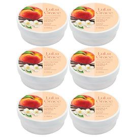 Lulu Grace Vanilla Peach Body Butter 200g 6 Pack Rich Cream Set