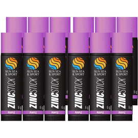 Sun Sea and Sport Purple Zinc Stick 12 x 6g WaterResistant Face & Body Paint