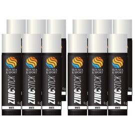 Sun Sea and Sport White Zinc Stick 12 x 6g WaterResistant Face & Body Paint