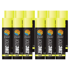 Sun Sea and Sport Yellow Zinc Stick 12 x 6g WaterResistant Face & Body Paint