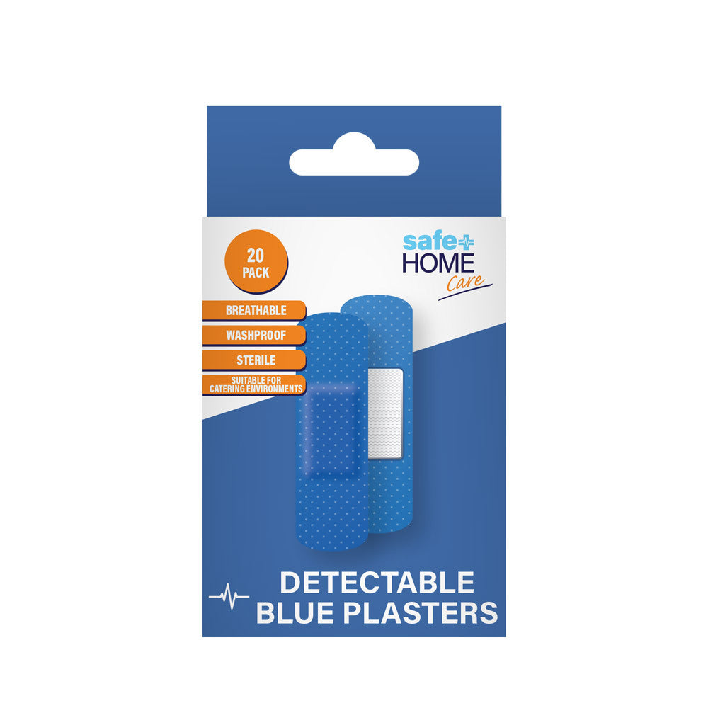 Safe Home Care Suited To Catering Environments Detachable Blue Plasters 20pc