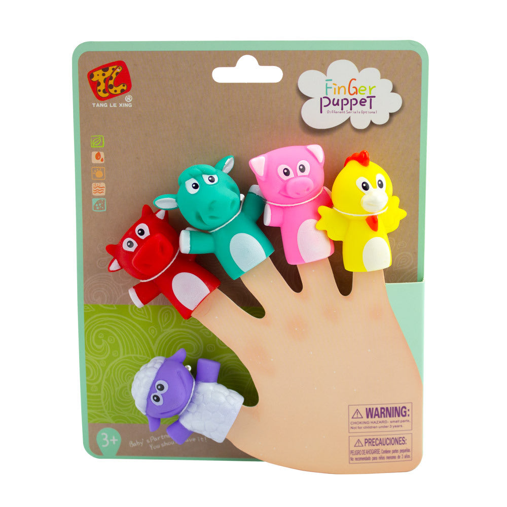 Farm Animal Finger Puppets 5vPiece Set for Baby Play and Early Learning
