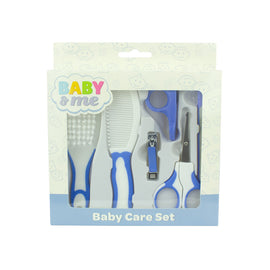 Baby & Me 6 Piece Blue Grooming Kit with Brush Comb Clipper and Scissors