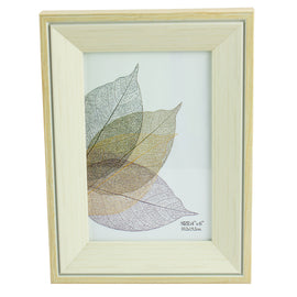 Homeware Photo Frame Leaf Print Natural Wood Design 4