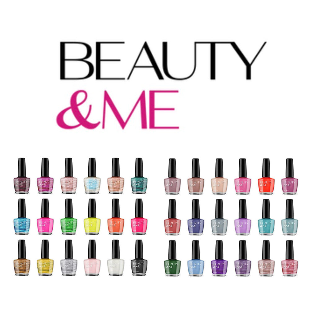 Beauty & Me 36 Colour Nail Polish Set Metallic Non Metallic Two Tone 12ml