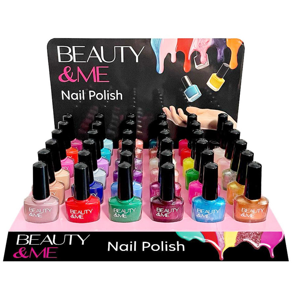 Beauty & Me 36 Colour Nail Polish Set Metallic Non Metallic Two Tone 12ml