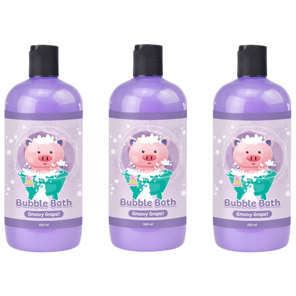 Baby & Me Piggy Bubble Bath 3 Pack 500ml Kids Foaming Liquid Soap