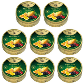 Cavendish and Harvey Mixed Fruit Drops 200g Tin Sweets Candy Lollies x 8