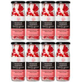 Random Harvest Strawberries and Cream Rock Candy 8 x 180g Gluten Free Jars