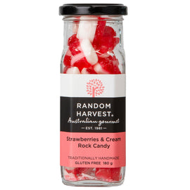 Random Harvest Rock Candy 180g Strawberries & Cream Gluten Free Jar
