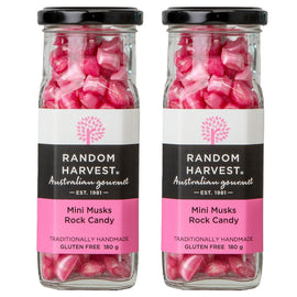 Random Harvest Mini Musk Rock Candy 2 x 180g Gluten Free Handmade Gift Jars