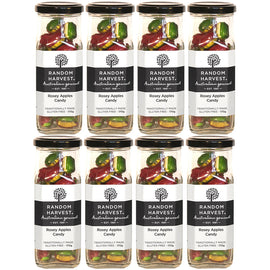 Random Harvest Rosey Apples Rock Candy 8 x 170g Jars Vegan Gluten Free Sweets