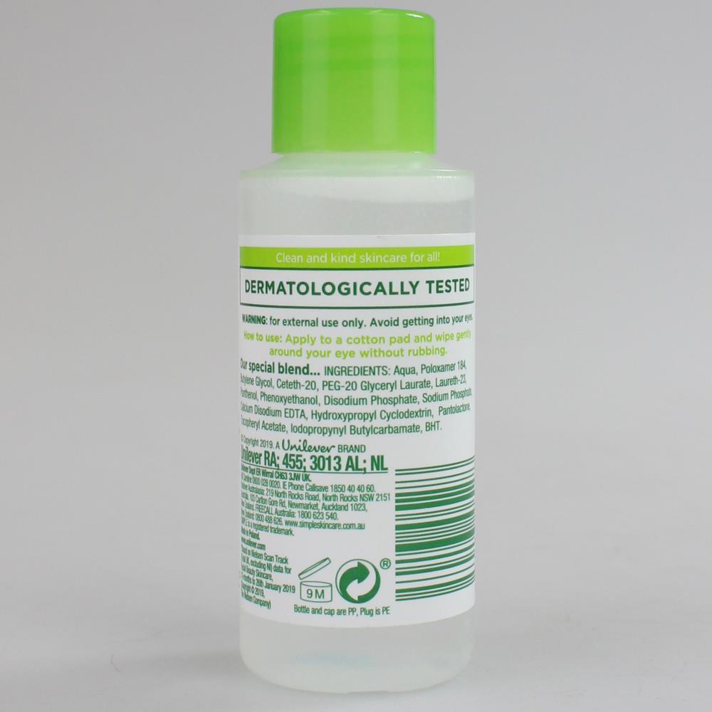 Simple Eye Make Up Remover 50ml Travel Size