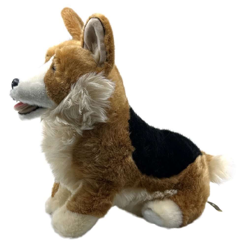 Bocchetta Plush Toys "Windsor" Corgi Plush Stuffed Dog Animal Sitting 23cm