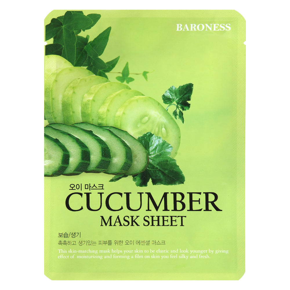 Baroness Cucumber Face Mask Sheet 21g Anti-Acne & Soothing Hydration