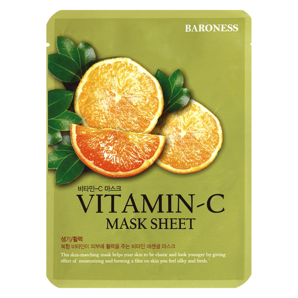 Baroness Vitamin C Face Mask Sheet 21g Brightening & Anti-Wrinkle Care