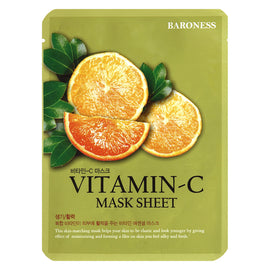 Baroness Vitamin C Face Mask Sheet 21g Brightening & Anti-Wrinkle Care