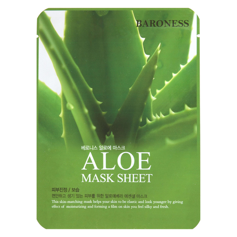 Baroness Aloe Vera Face Mask Sheet 21g Hydrating & Soothing Skincare