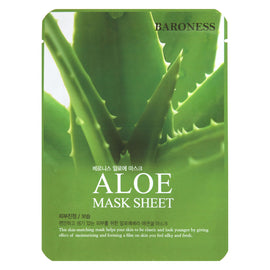 Baroness Aloe Vera Face Mask Sheet 21g Hydrating & Soothing Skincare