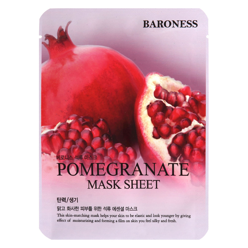 Baroness Pomegranate Face Mask Sheet 21g Hydrating & Anti-Aging Care