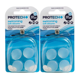 Protech Ear Plugs Noise Control Swimming Soft Silicone 2x 2 Pairs