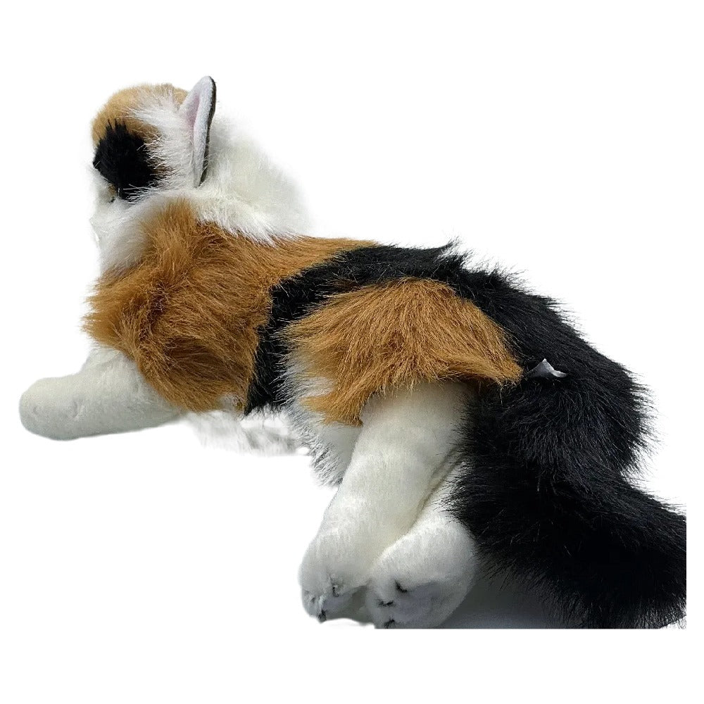 Bocchetta Plush Toys "Marmalade" Calico Cat Kitten Stuffed Animal Lying 38cm