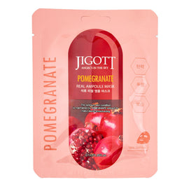 Jigott Pomegranate Extract Ampoule Sheet Mask 27ml Korean Cotton Face Mask