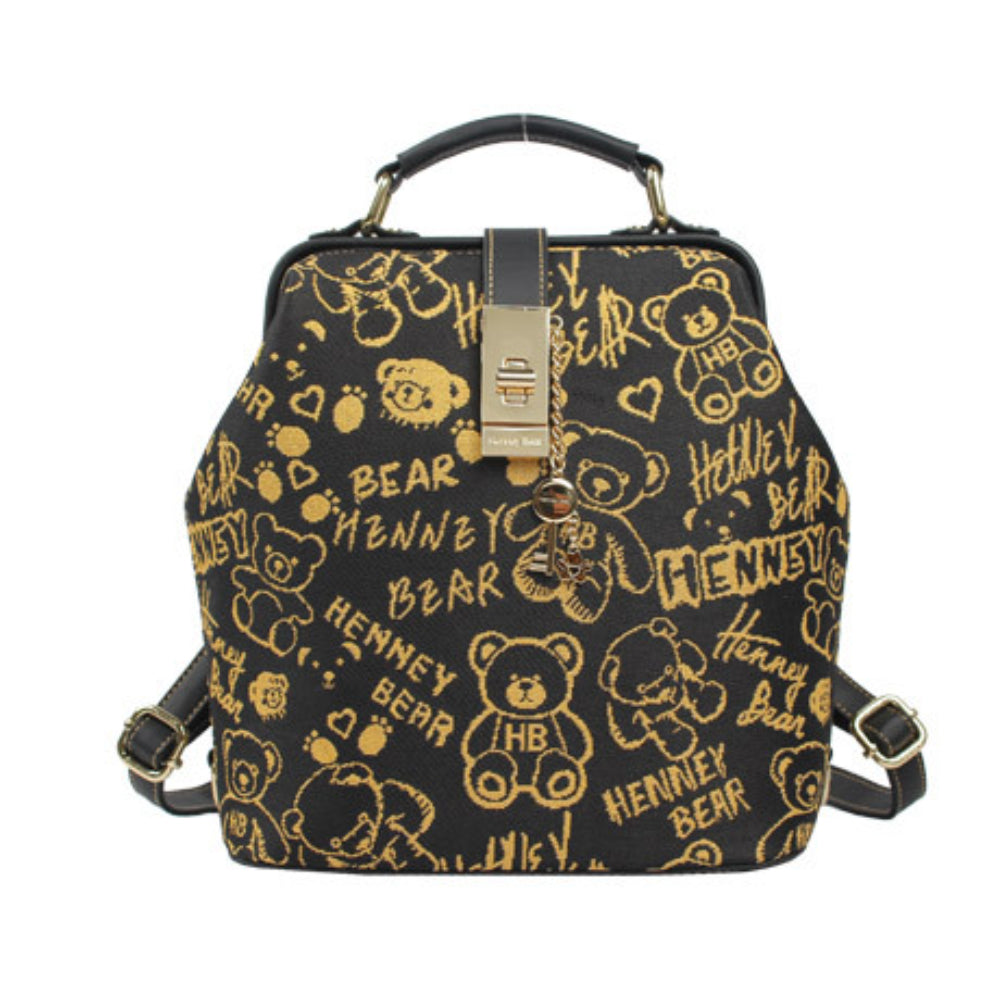 Henney Bear Gold Time Small Backpack