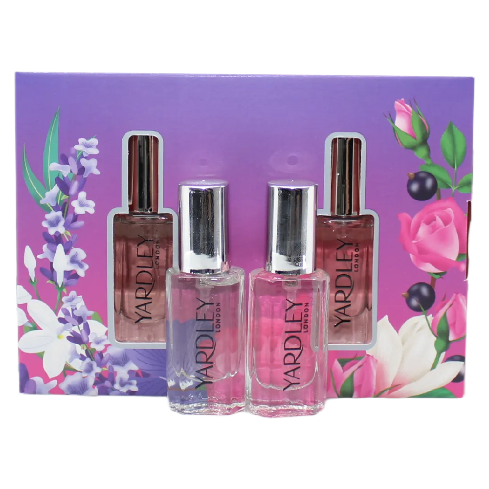 Yardley Mini EDT Gift Set 2 x 10ml Lavender and Rose Vegan Friendly Fragrance