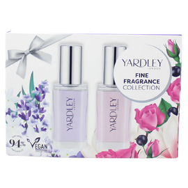 Yardley Mini EDT Gift Set 2 x 10ml Lavender and Rose Vegan Friendly Fragrance