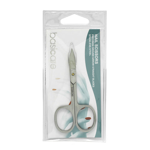 Basicare Stainless Steel Arrow Straight Blade Nail Scissors Precision Ground