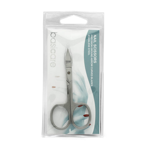 Basicare Stainless Steel Arrow Curved Blade Nail Scissors Precision Ground