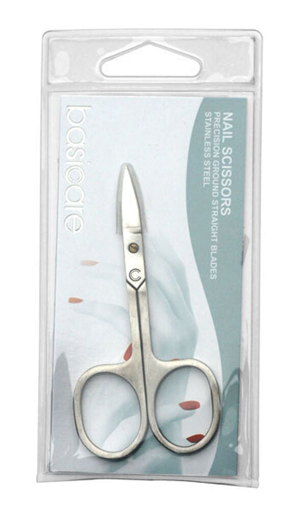 Basicare Stainless Steel Nail Scissors Cutter Clipper Trimmer 3.5 Inch