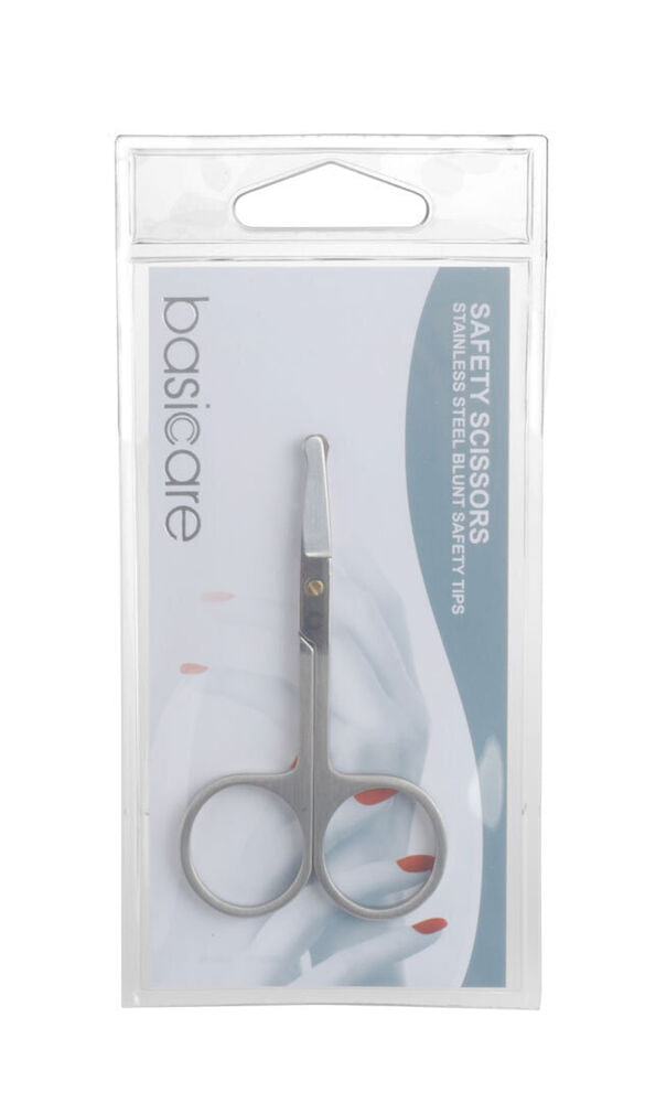 Basicare Toddler Safety Nail Scissors with Stainless Steel Blunt Rounded Tips