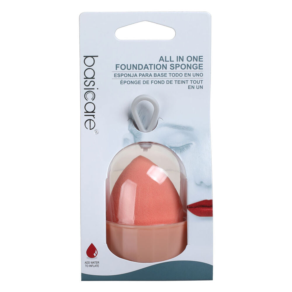 Basicare All In One Foundation Sponge Light Pink Makeup Blending Tool
