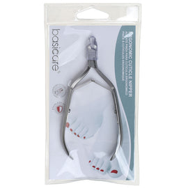 Basicare Ergonomic Stainless Steel Cuticle Nipper Precision Nail Care Tool