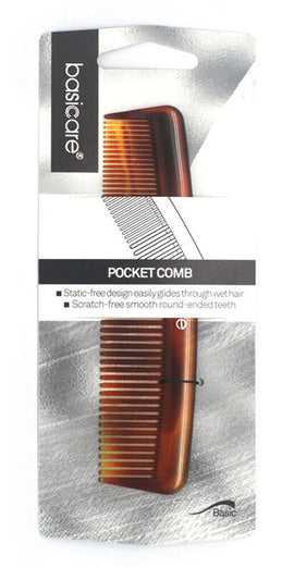 Basicare Pocket Hair Comb 12.2cm Fine Tooth Styling Comb for Hair Care