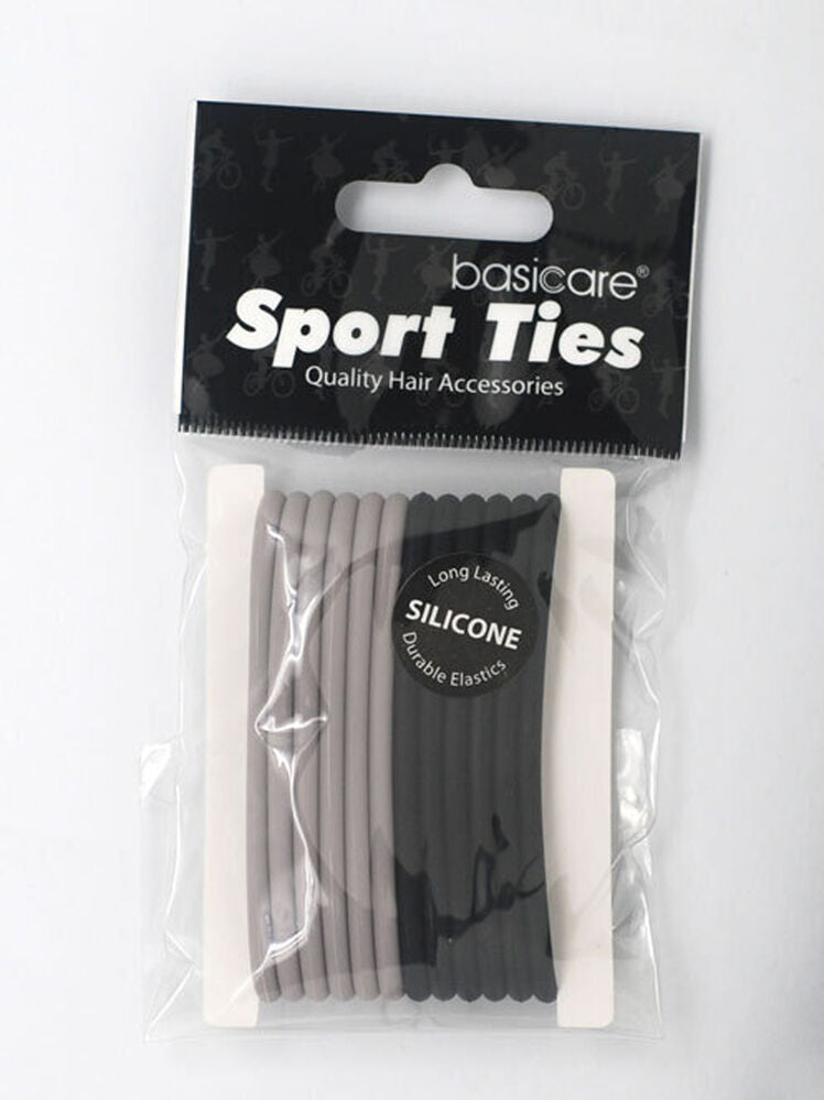 Basicare Round Silicone Hair Ties 12pcs