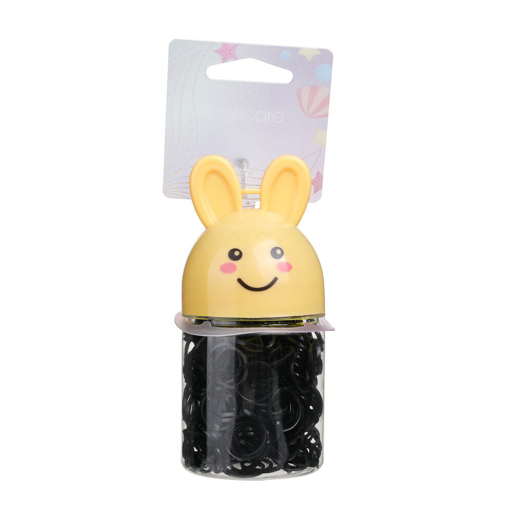 Basicare Bulk Elastic Hair Bands Black 260 Pack Small Secure No Snag Hold
