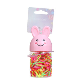 Basicare Bright Elastic Hair Bands 260 Pack Small Colourful No Snag Hold