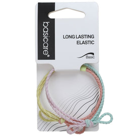 Basicare Long Lasting Elastic Hair Bands 2 Pack Knotted Durable Snag Free